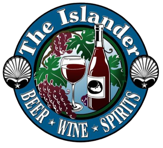 The Islander Liquors logo with wine bottle, wine glass and grapesThe Islander Nantucket